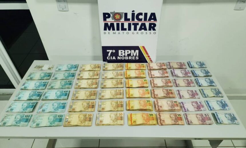 PM desmantela quadrilha de tráfico e apreende R$ 32 mil em Nobres