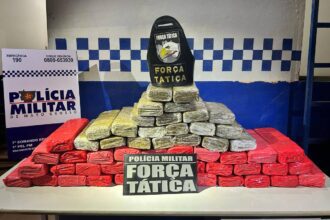 Polícia prende mulher com 56 quilos de maconha em Brasnorte