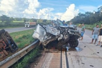 Acidente na BR-364 em Jaciara - uma vítima fatal e quatro feridos