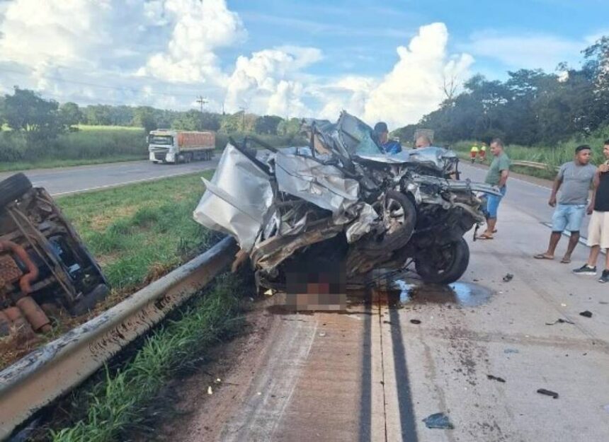 Acidente na BR-364 em Jaciara - uma vítima fatal e quatro feridos