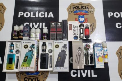 Polícia apreende cigarros eletrônicos em loja de Cuiabá