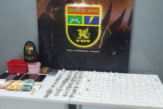 PM prende trio e desmantela ponto de venda de drogas em Várzea Grande