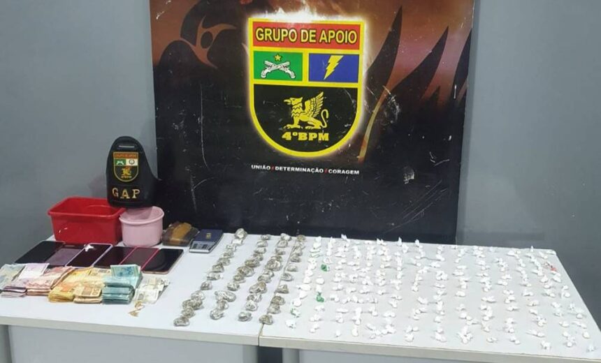 PM prende trio e desmantela ponto de venda de drogas em Várzea Grande