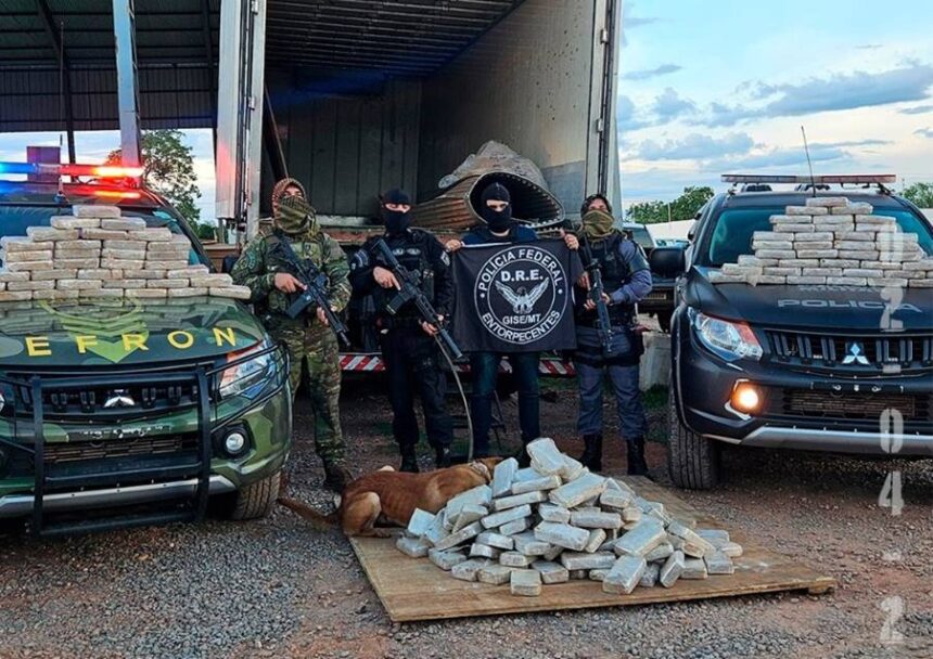 Polícia prende 220 tabletes de cocaína escondidos em carregamento de carne