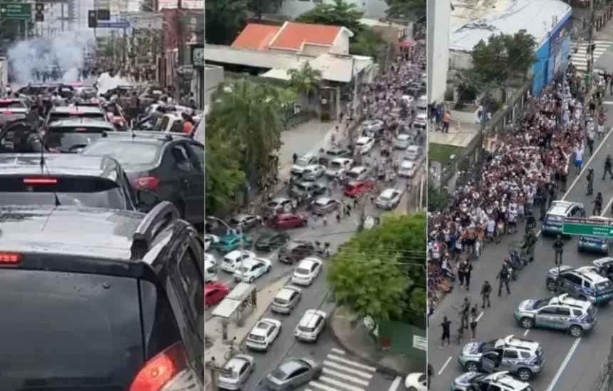 Torcidas de Santa Cruz e Sport entram em confronto nas ruas de Recife
