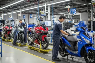 Produção de motocicletas supera 1 milhão de unidades no 1º semestre de 2025