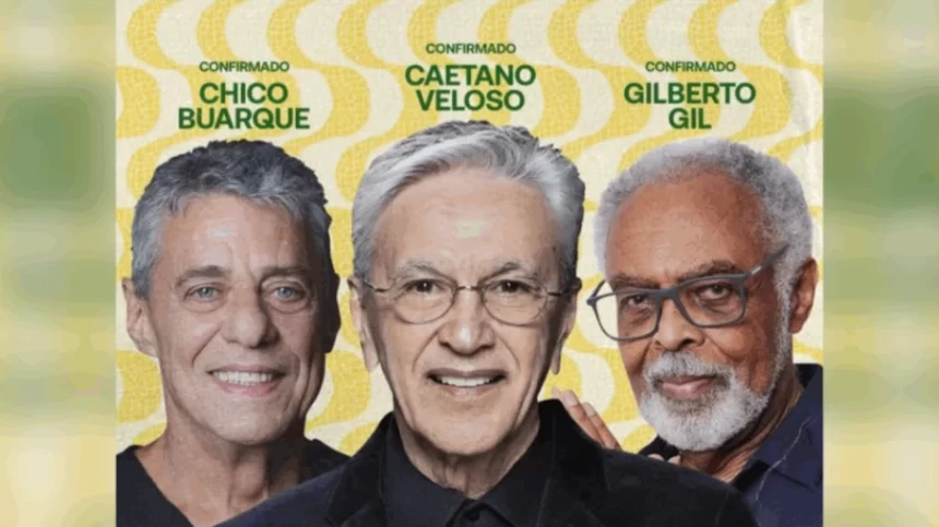 Anistiados, Gil, Caetano e Buarque fazem show no Rio conta Anistia