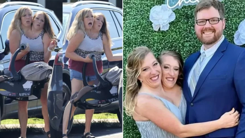 As gêmeas siamesas Abby e Brittany Hensel apareceram pela primeira vez com bebê