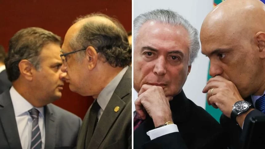 Temer, Moraes, Aécio e Gilmar organizam a nova PL da Anistia 'pensando nos Bolsonaristas'