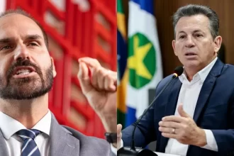 Eduardo Bolsonaro reage a críticas de Mauro Mendes e o chama de “político covarde”