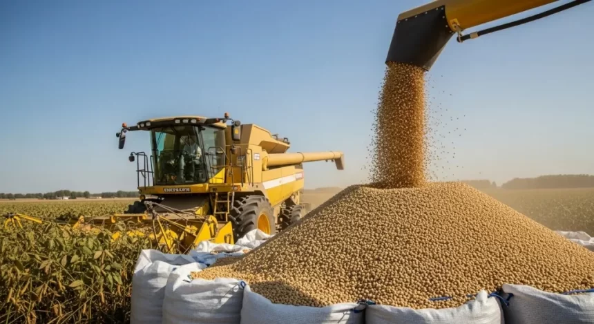 Brasil bate recorde de exportações de soja e amendoim em 2025