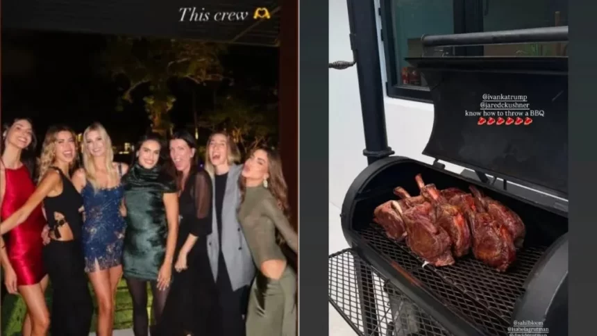 Namorada de Vorcaro (Banco Master) curte churrasco com filha de Trump