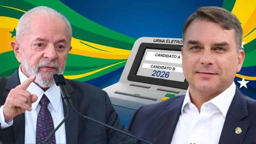 Empate técnico entre Lula e Flávio Bolsonaro em possível segundo turno
