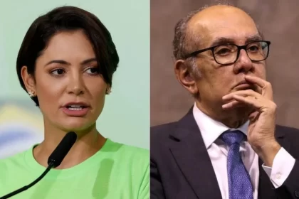 Michelle se reúne com Gilmar Mendes para tratar de prisão domiciliar à Jair Bolsonaro