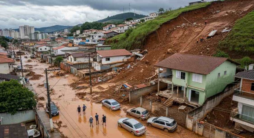 Sobe para 70 o número de mortos das cheias na Zona da Mata mineira
