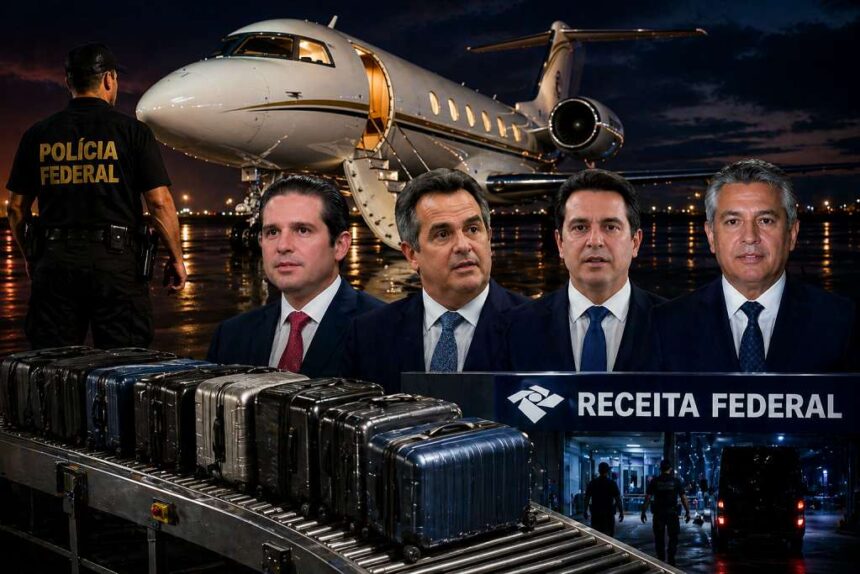 PF investiga contrabando em voo que estava Hugo Motta e Ciro Nogueira
