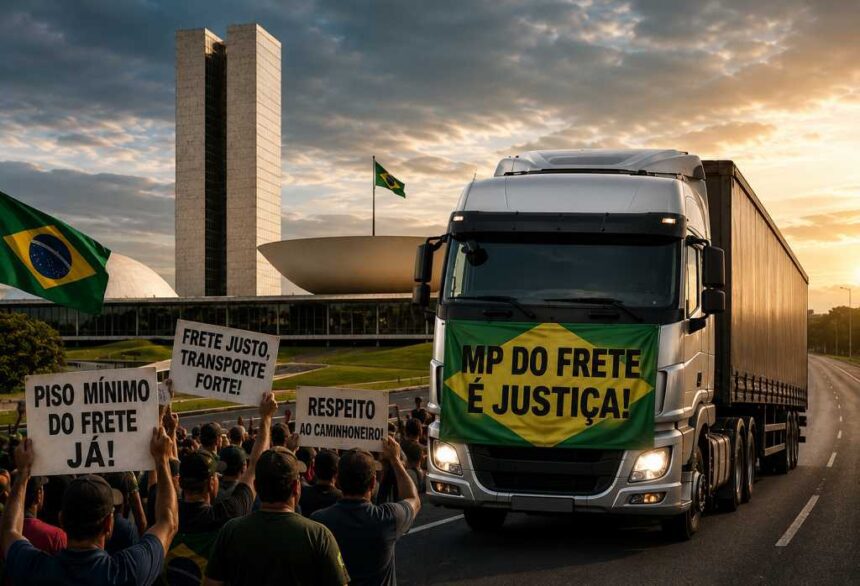 Caminhoneiros rumam até Brasília para cobrar avanço da MP do Frete