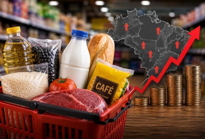 Cesta básica sobe pelo segundo mês seguido em todas as capitais