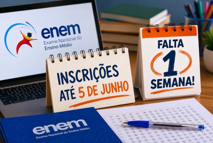 Enem 2026: prazo de inscrição termina em 5 de junho