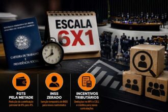 Centrão propõe INSS zerado e FGTS pela metade na escala 6x1