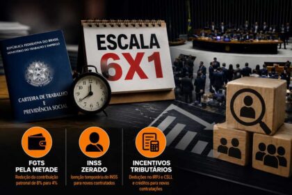 Centrão propõe INSS zerado e FGTS pela metade na escala 6x1