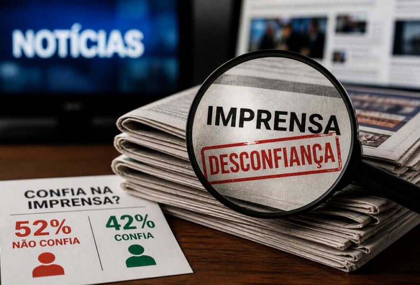 Pesquisa mostra que 52% dos brasileiros não confiam na imprensa tradicional
