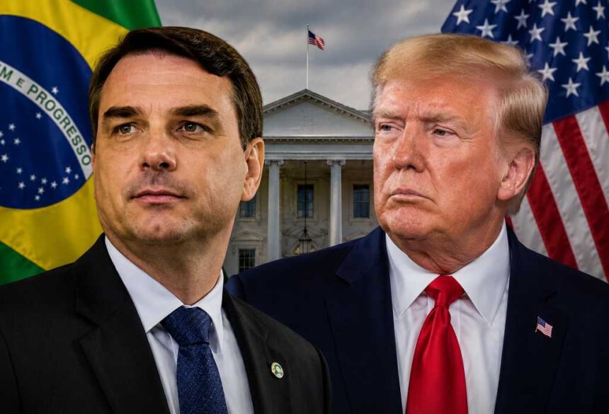 Trump convida Flávio Bolsonaro para reunião nos EUA
