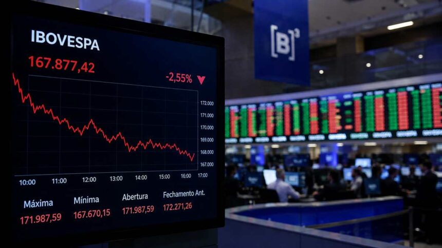 Fuga de capital: bolsa brasileira (B3) registra déficit de R$ 7,2 bi em agosto