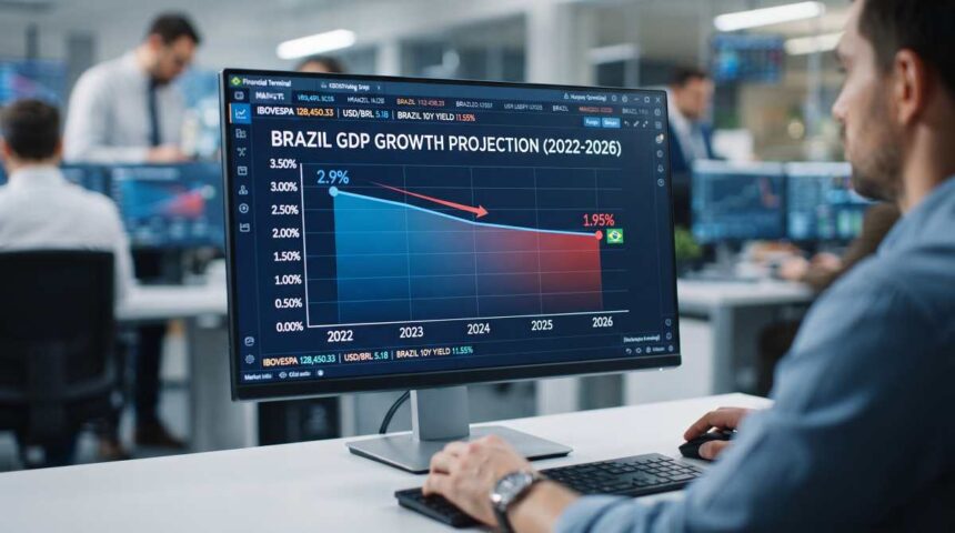 Mercado financeiro reduz projeção de crescimento do PIB para 1,95% em 2026