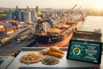 Exportações do agronegócio atingem US$ 15,17 bilhões em setembro