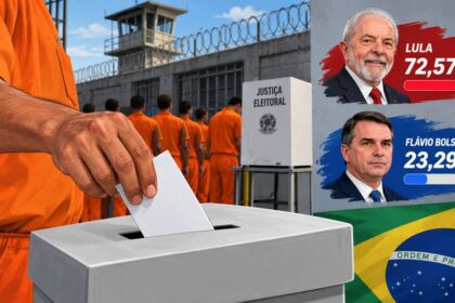Lula teve 72,57% dos votos em presídios contra 23,29% de Flávio